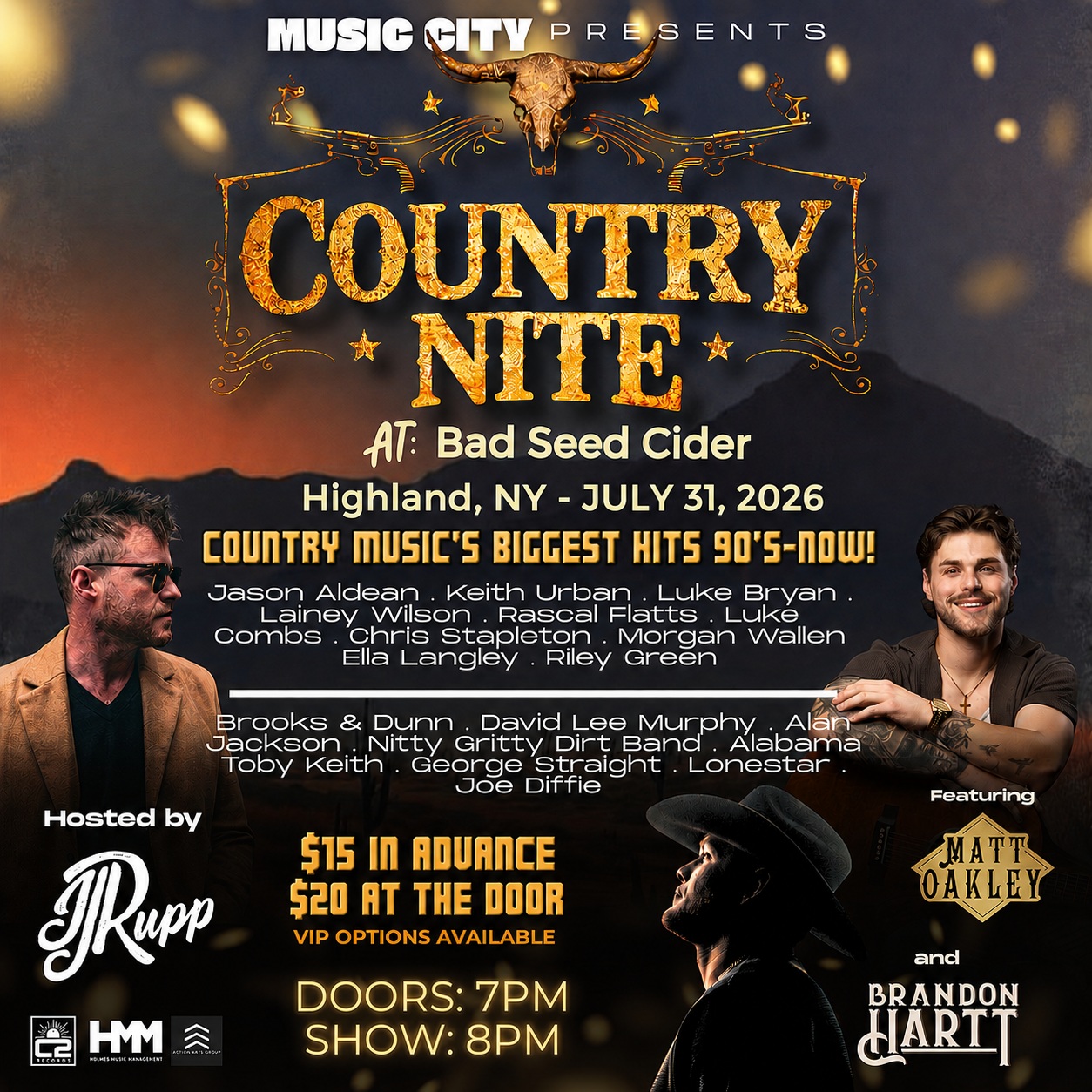 Country Nite Facebook ad: Country Nite 7/31 Highland, NY @ Bad Seed Cidery