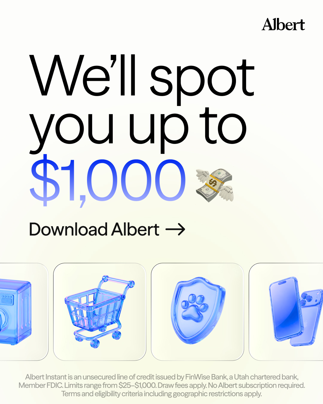 Albert Facebook ad