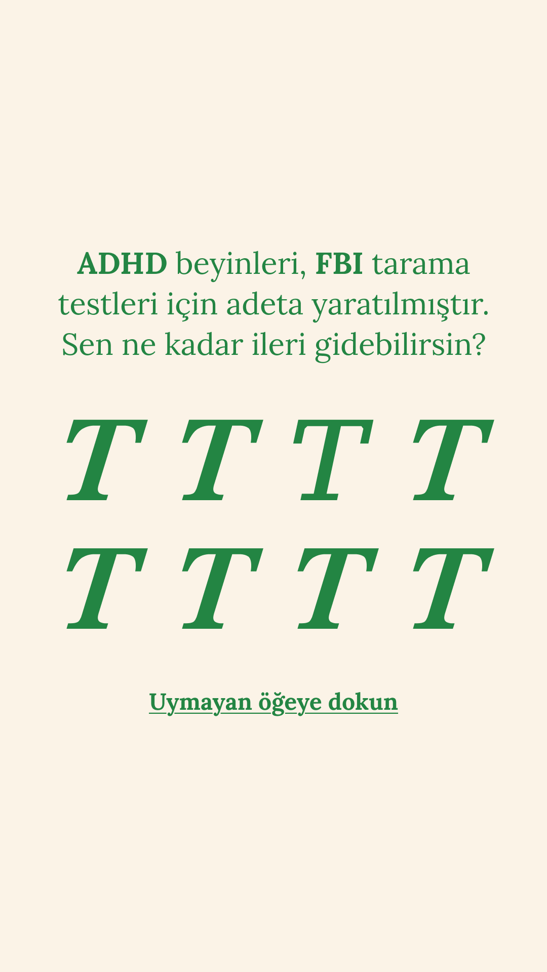 International Brain Test Facebook ad