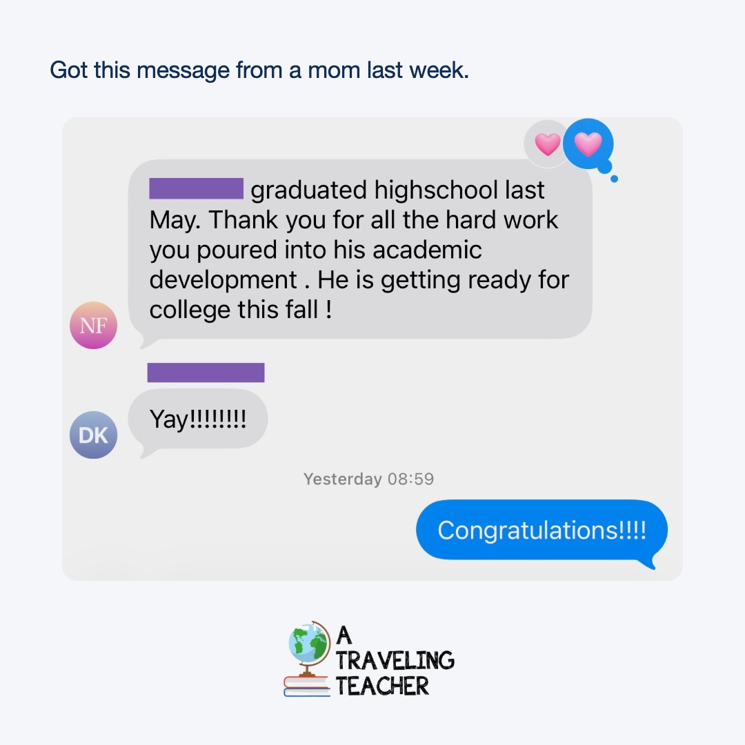 A Traveling Teacher Facebook ad