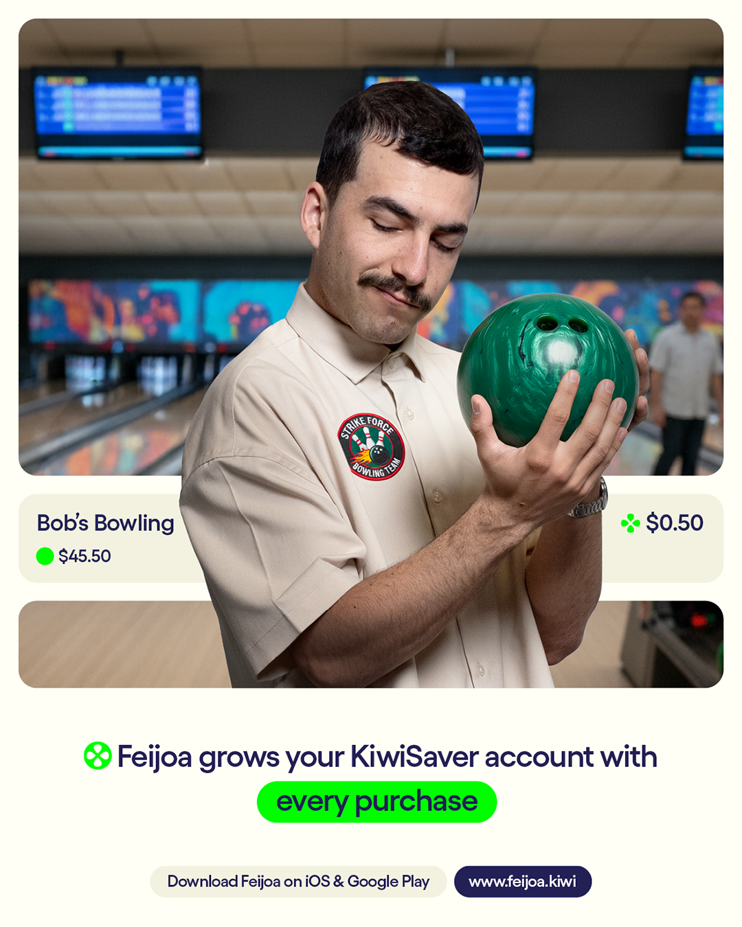 Feijoa Facebook ad: Invest in Your Future with Every Purchase
