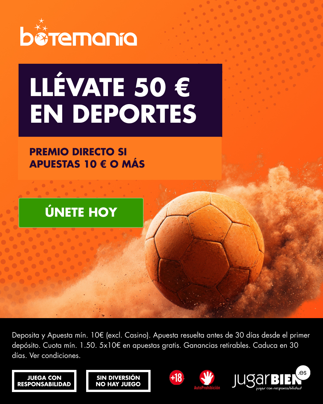 Botemanía Facebook ad from Mar 10, 2026