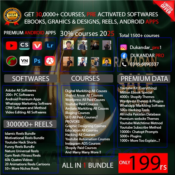 Dukandar PRO Facebook ad: π πππ ππ¨π‘πππ ππππ 199 πΉπ