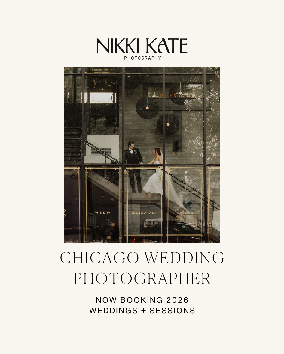 Nikki Kate Photography Facebook ad: We're a Chicago wedding photography team specializing in…