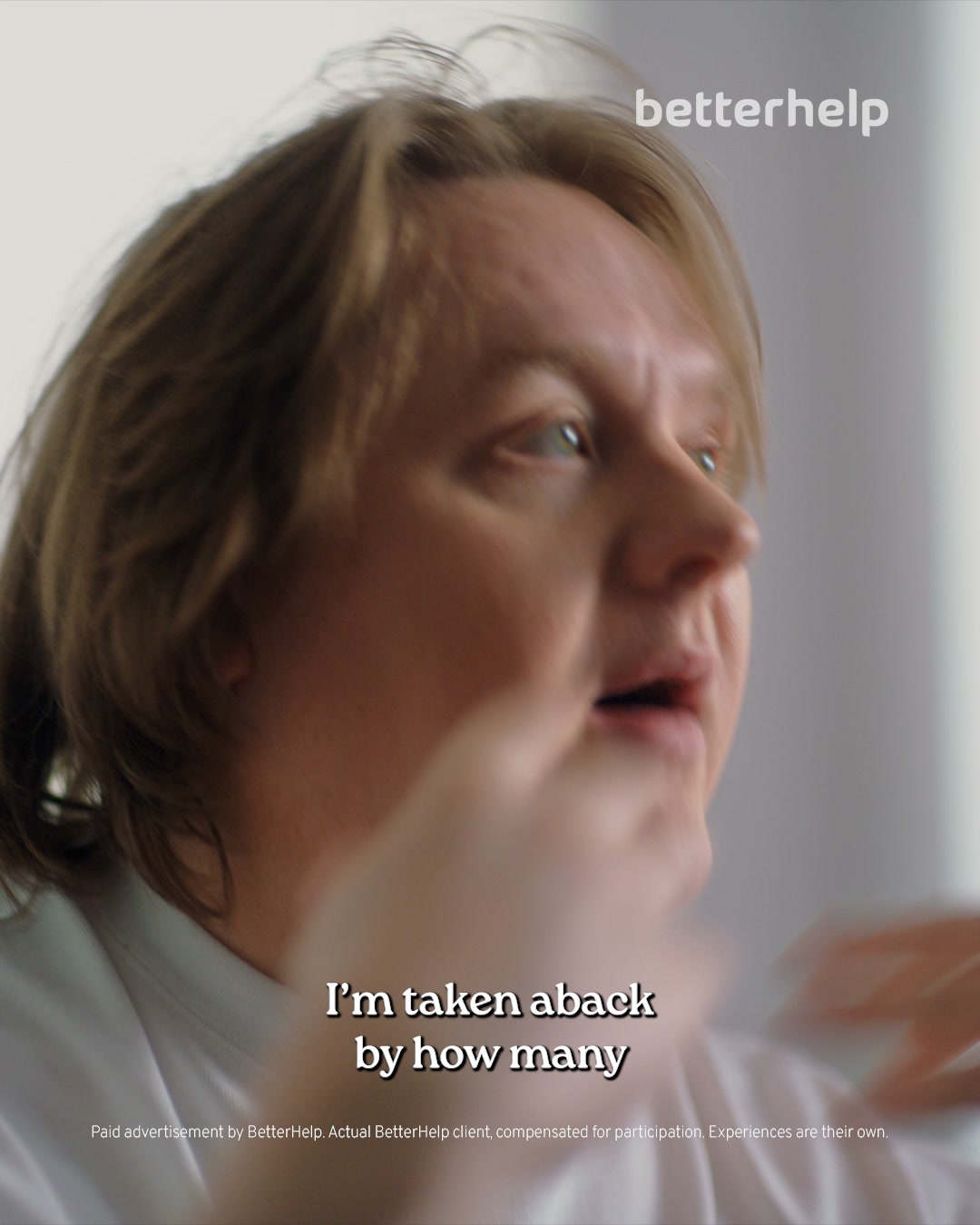 BetterHelp Facebook ad: Lewis checks back in