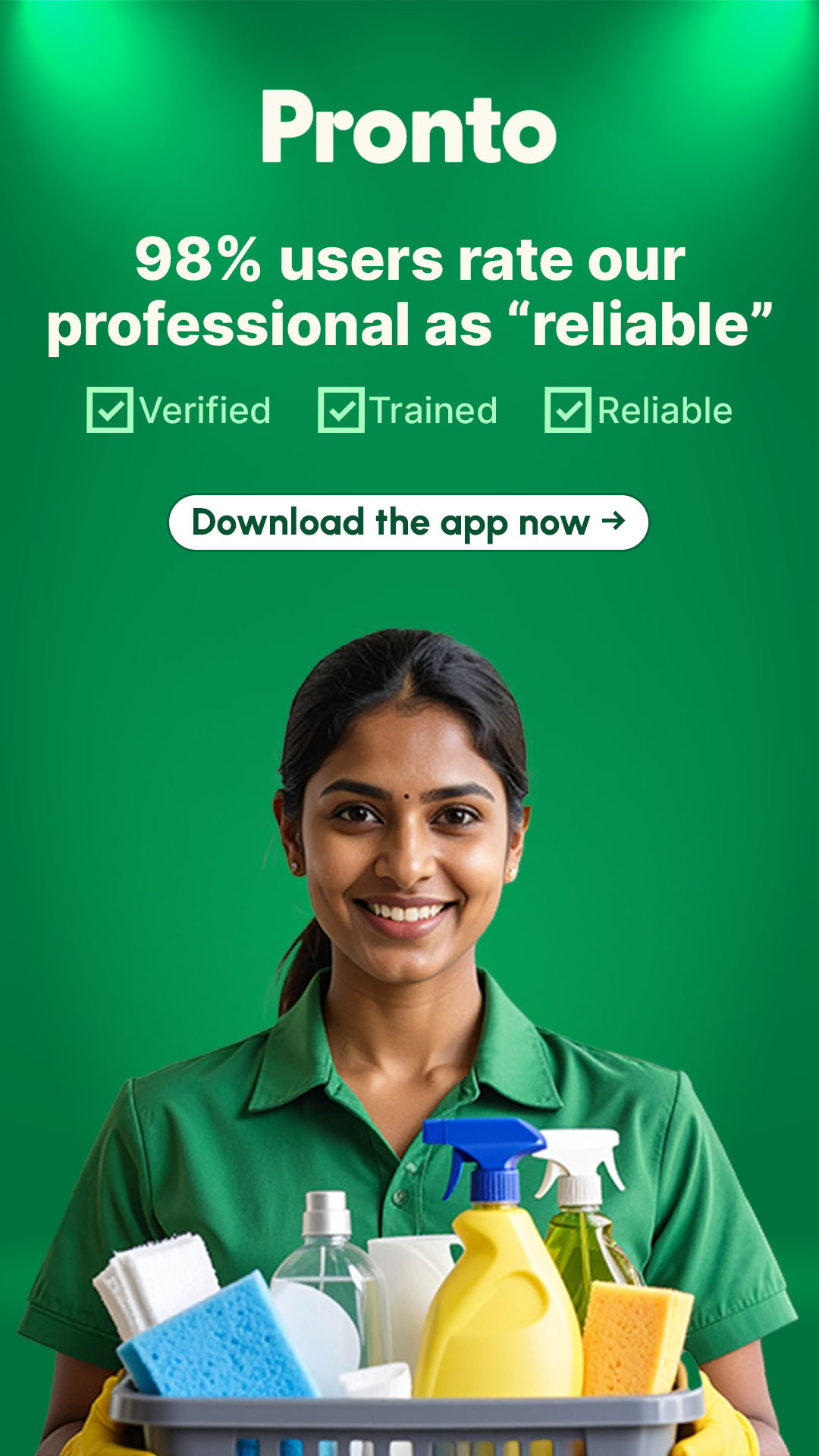 Pronto - India's 10 Minute Home Services App Facebook ad