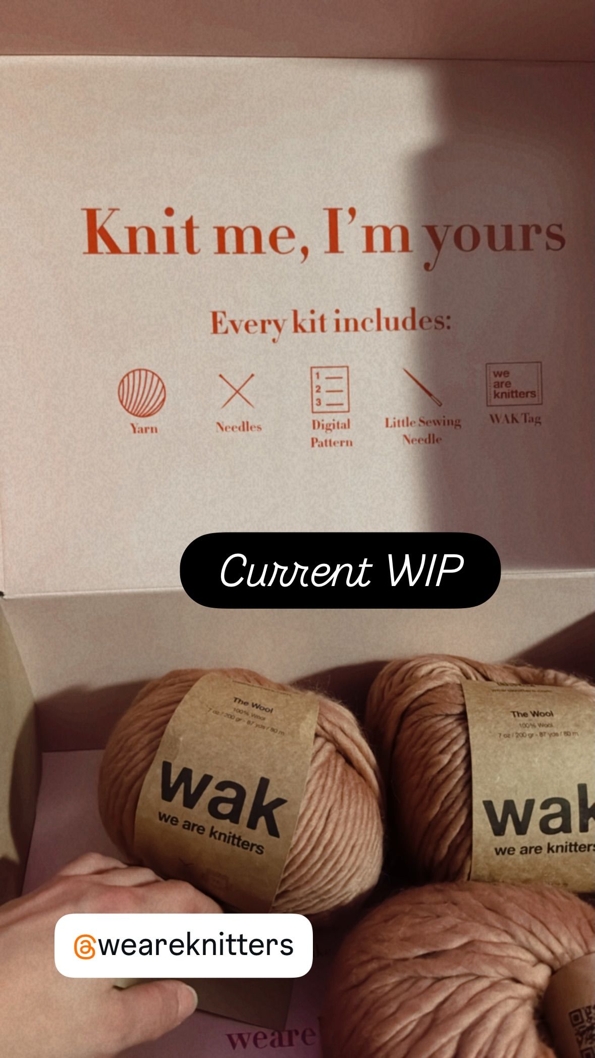 We Are Knitters Facebook ad: Our New Kits have arrived