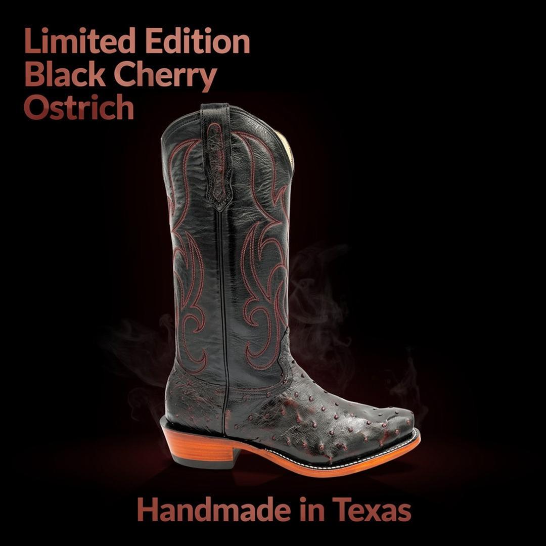 Palomino Western Facebook ad: Black Cherry Ostrich
