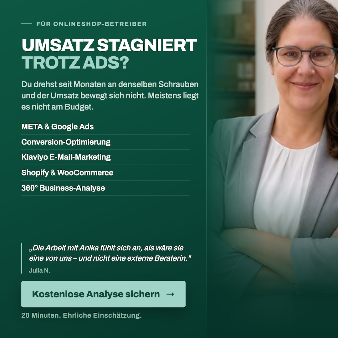 AH OnlineConsulting Facebook ad: Warum wächst dein Umsatz nicht?