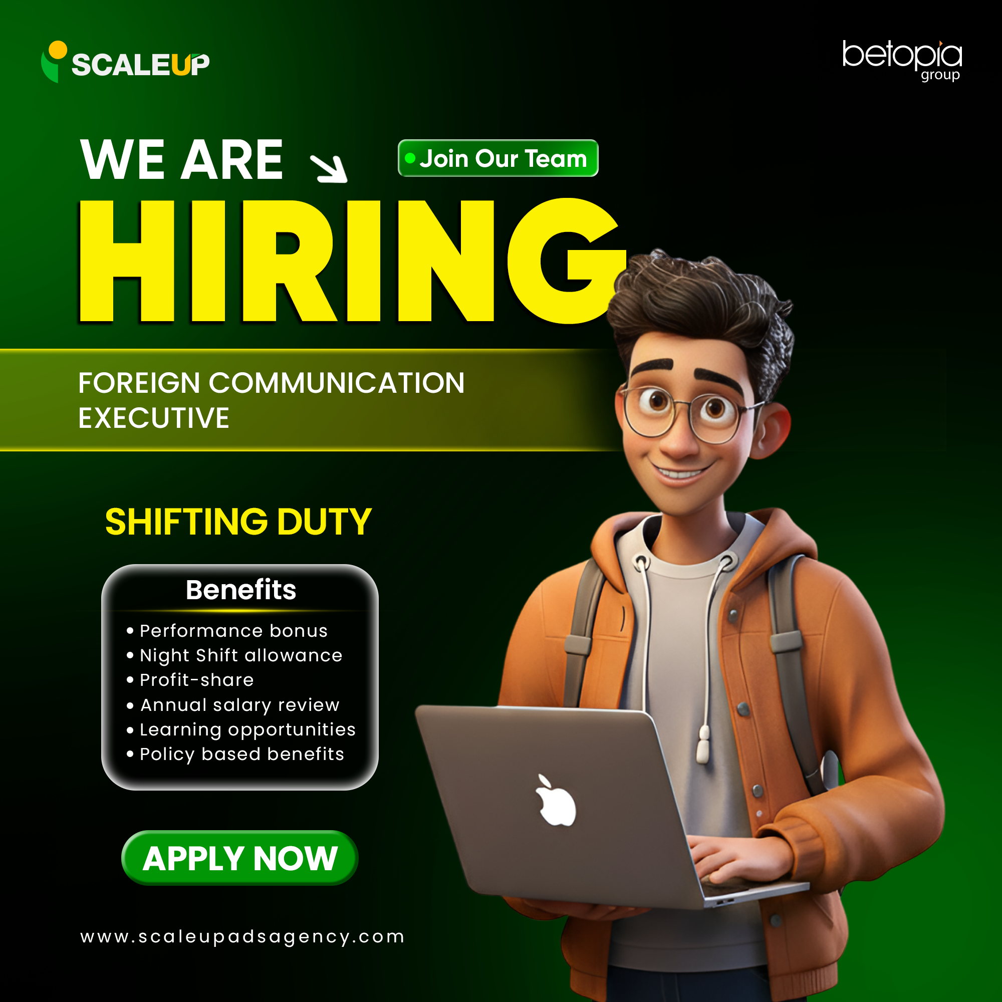 ScaleUp Ads Agency Facebook ad: Start Your Journey With Our Dynamic Team