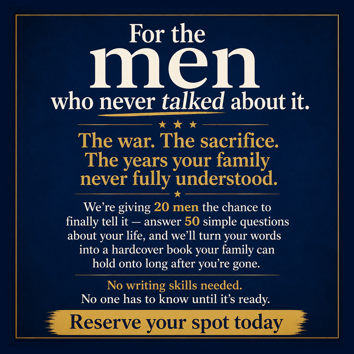 Memowrite Facebook ad