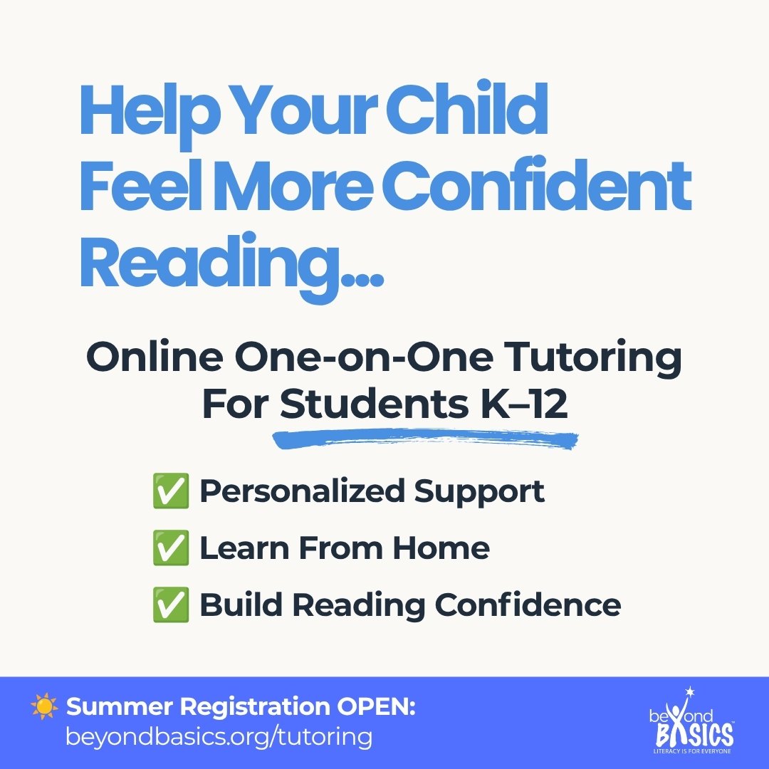 Beyond Basics Facebook ad: One-on-One Reading Help That Works