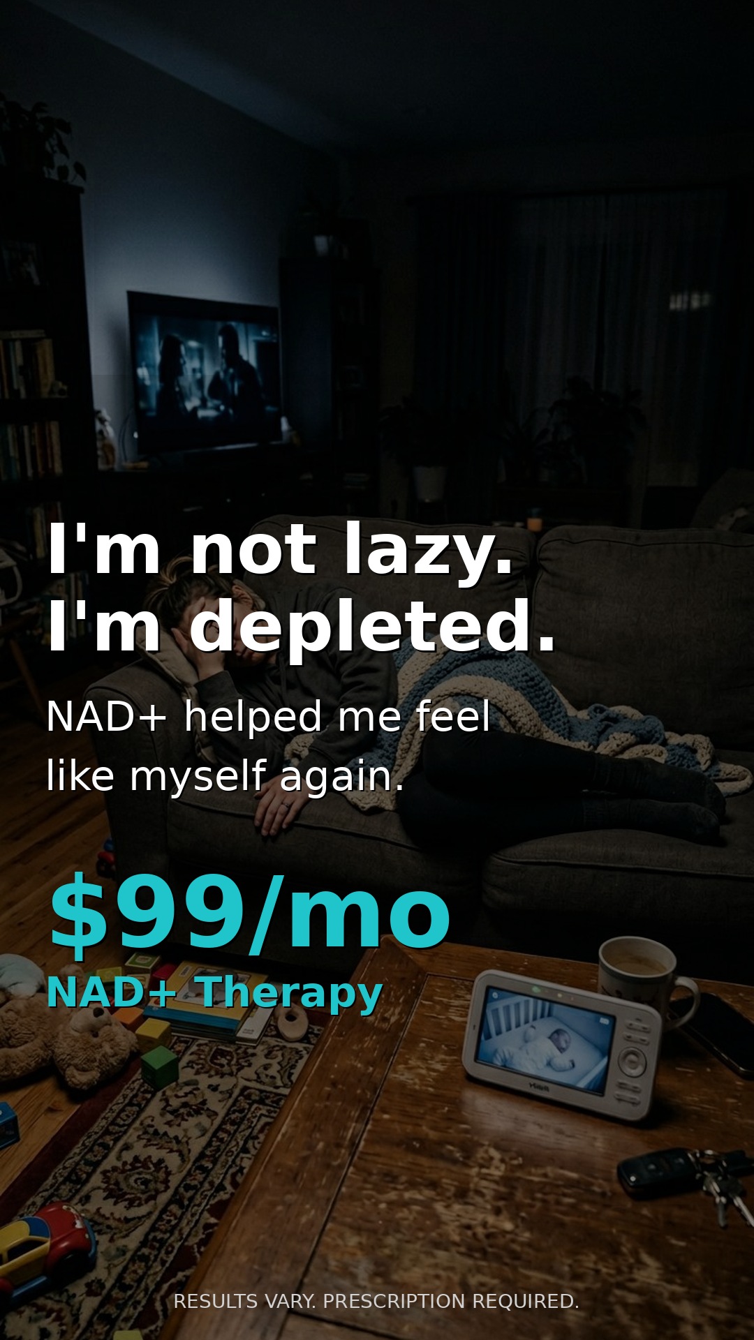 Krisy Ramires Facebook ad: Exhausted but Healthy? Check Your NAD.