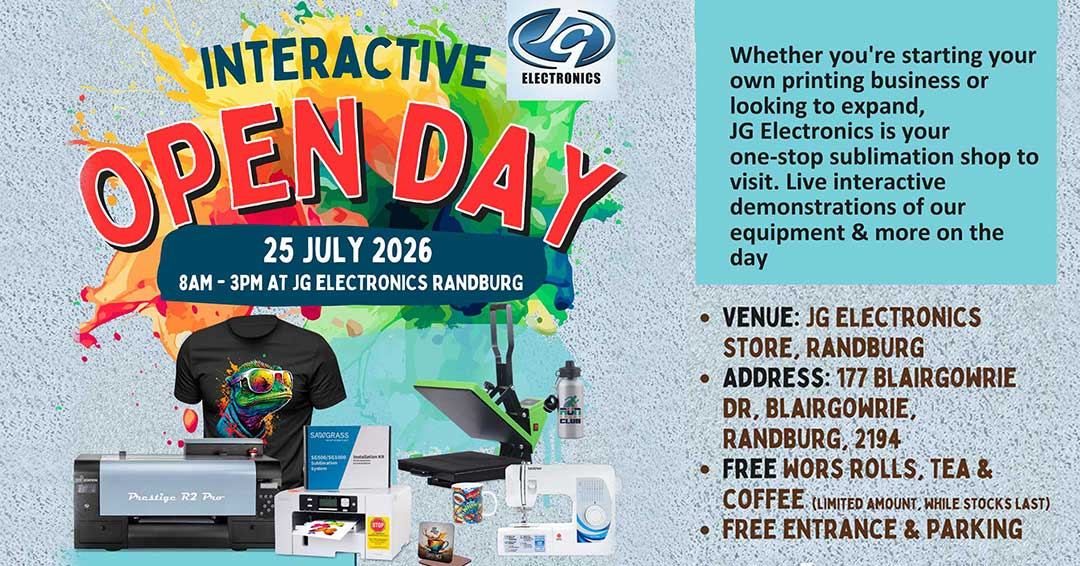 JG Electronics Facebook ad: Our in-house Open Day event is here!