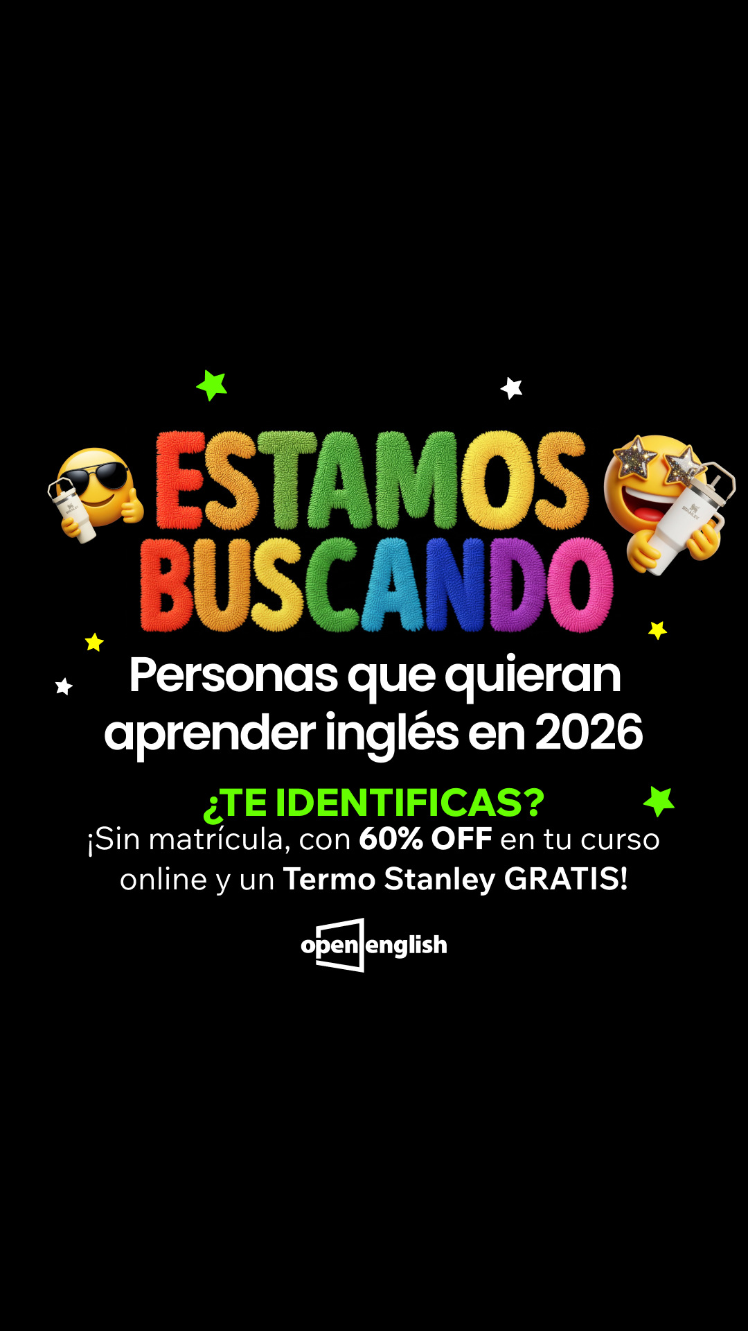 Open English Facebook ad: Haz del inglés tu próximo logro