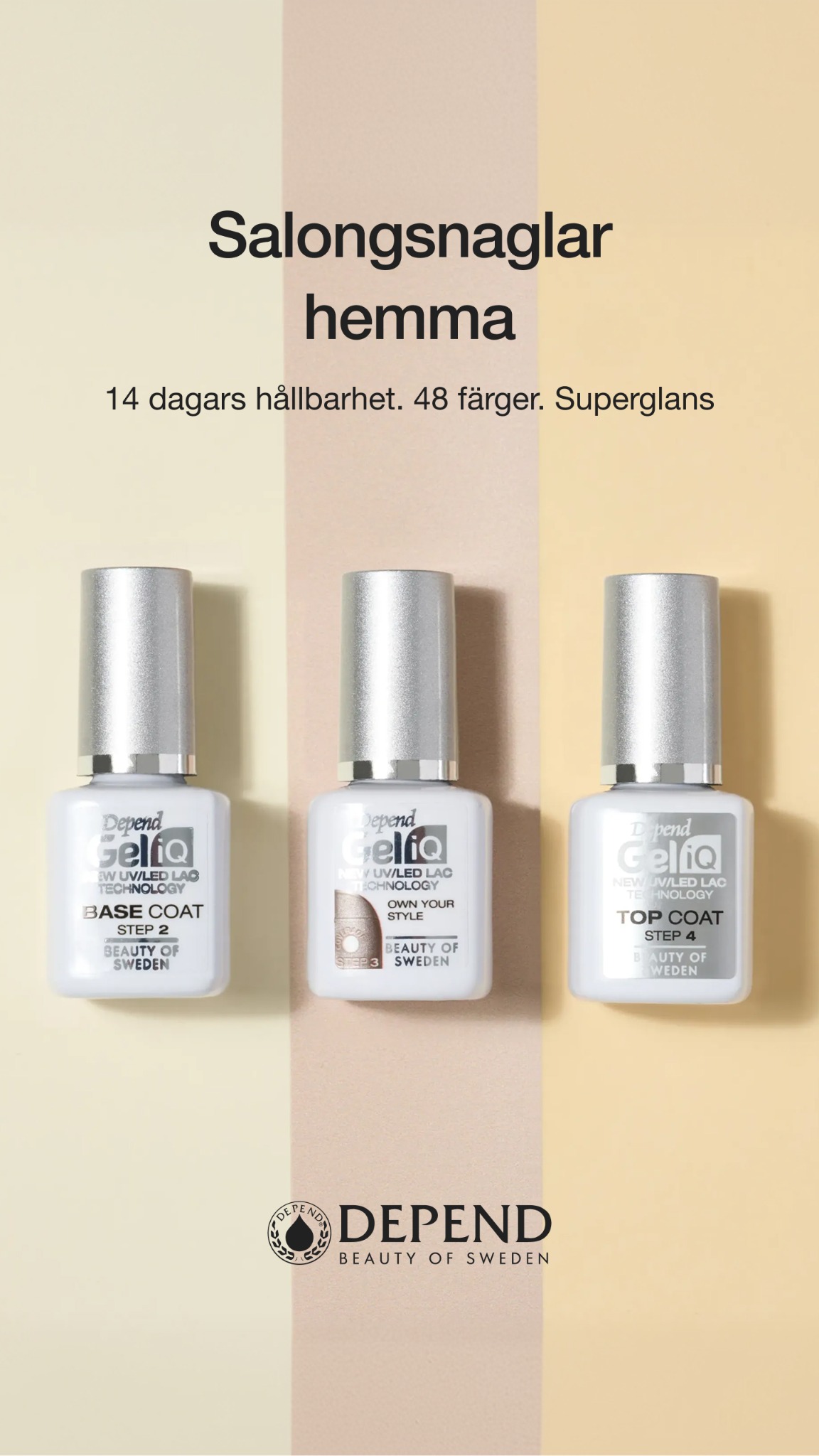 Depend Cosmetic Facebook ad: Håller i 14 dagar!