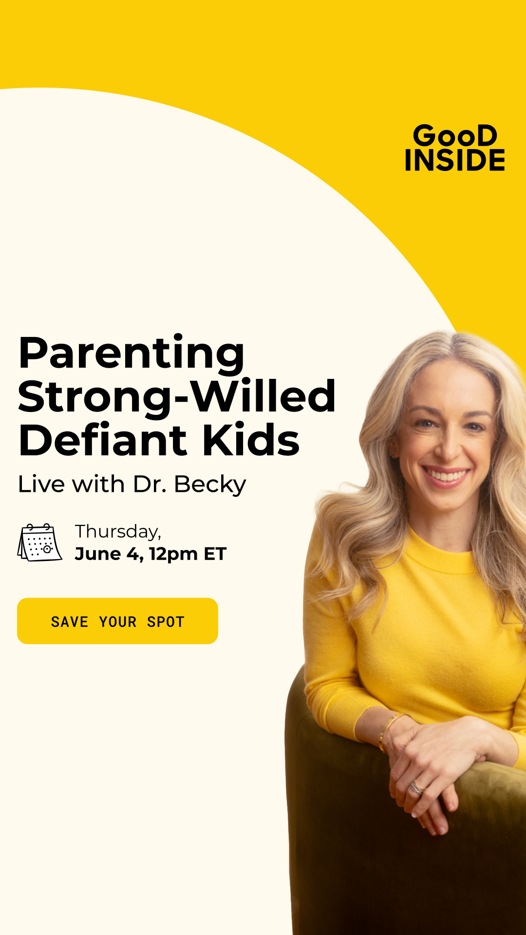 Dr. Becky at Good Inside Facebook ad