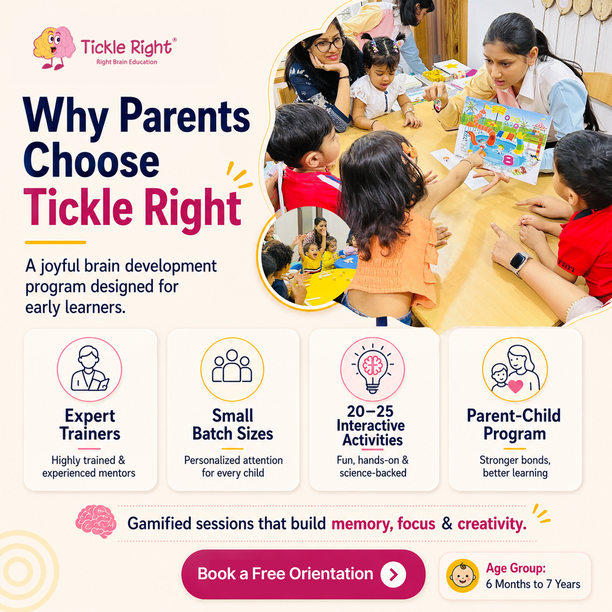 Tickle Right - The Right Brain Education Facebook ad