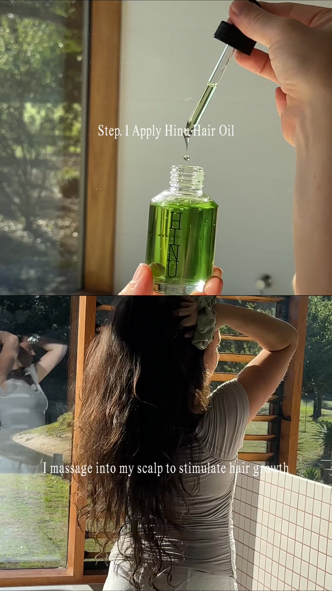 HINU Facebook ad: Most Oils Coat Your Hair. Ours Nourishes It.