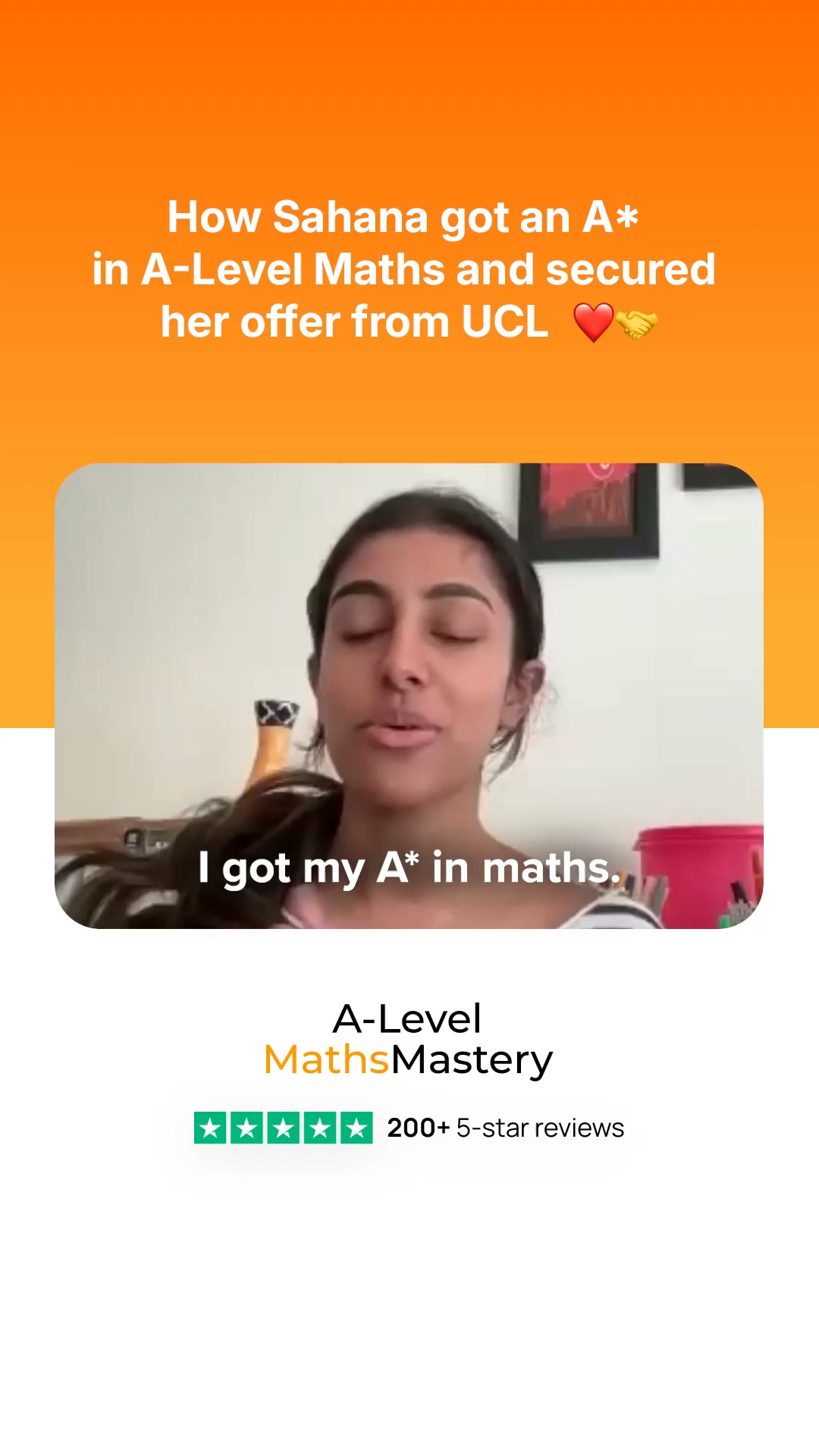 Amrit Shinh A-Level Maths & Further Maths Online Tutor Facebook ad: Give your child the preparation needed for A/A* in Maths*