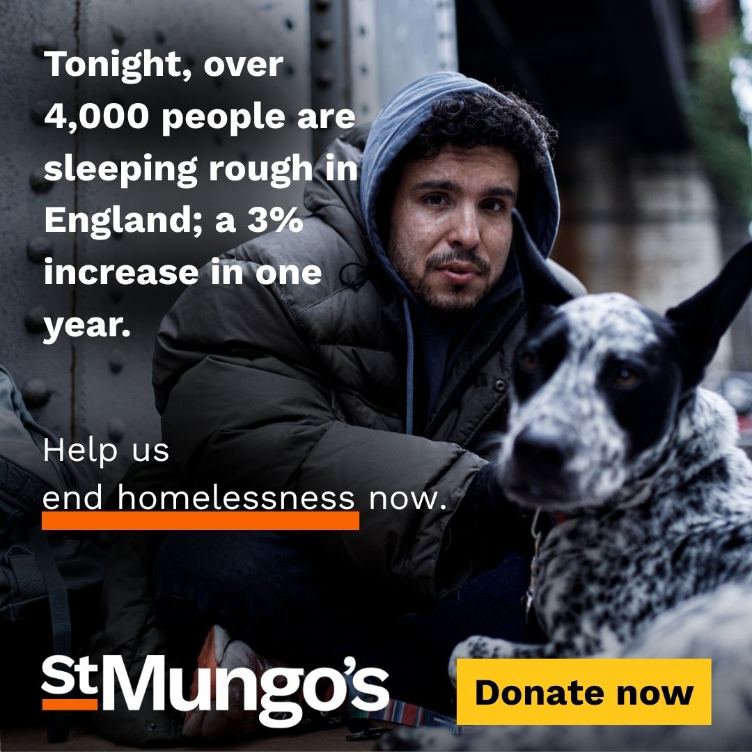 St Mungo's Facebook ad: Human rights include a home.
