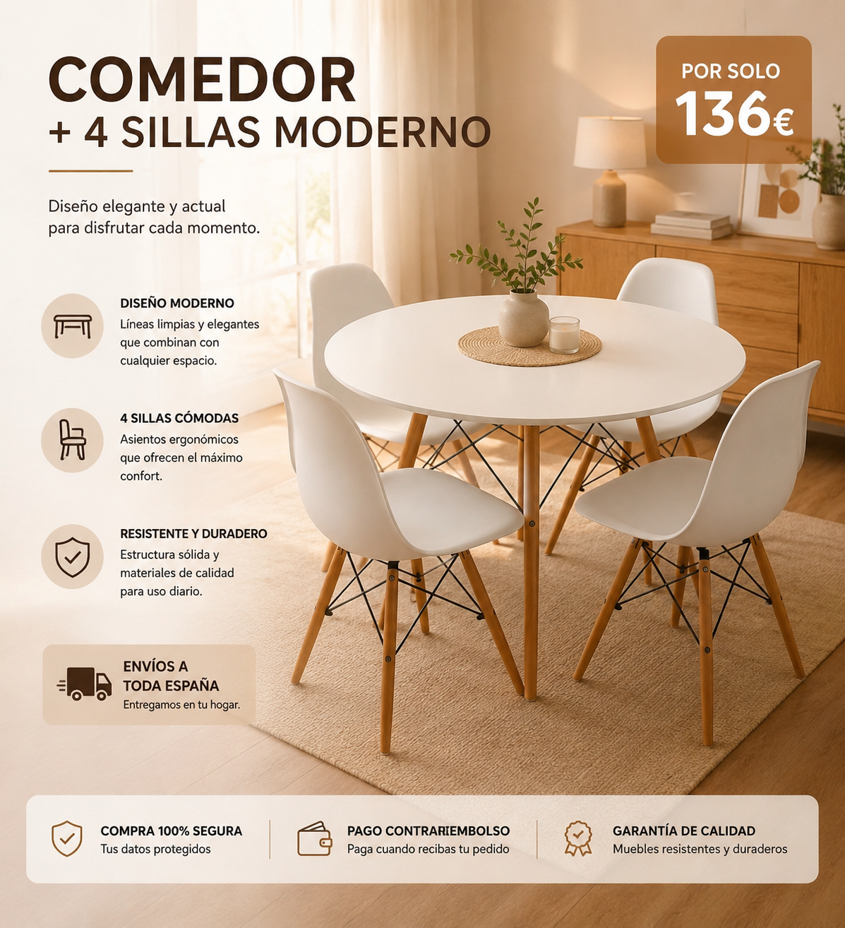 AmueblaHome Facebook ad: Para mas Información