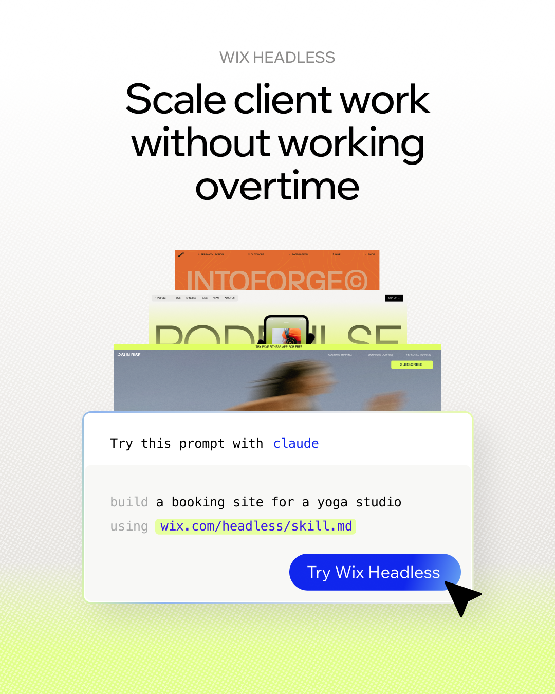 Wix Facebook ad