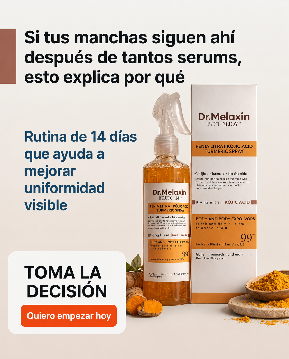 Dr Melaxin Peel Shot Facebook ad: Rompé el círculo del roce oscuro