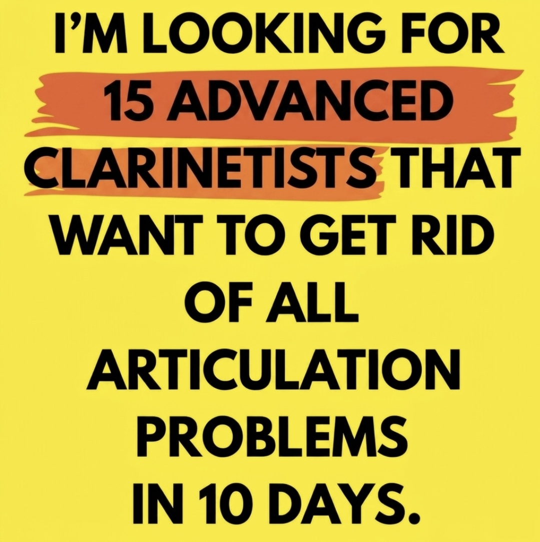 Clarinet Masterclass Facebook ad: Get your FREE articulation masterclass