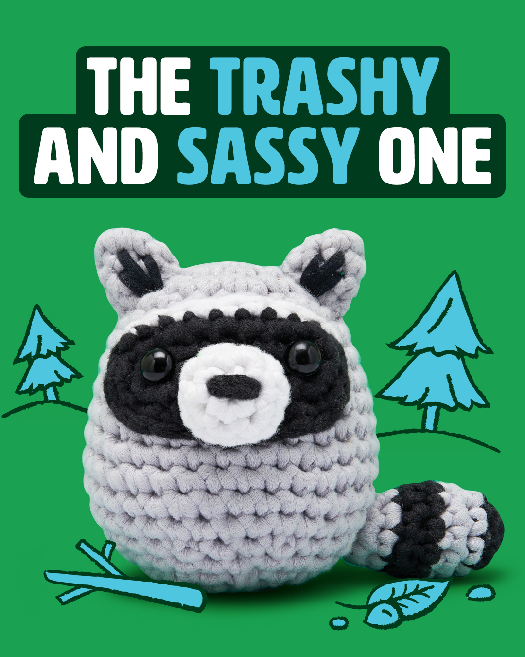 The Woobles Facebook ad: Crochet Scooter the Raccoon!