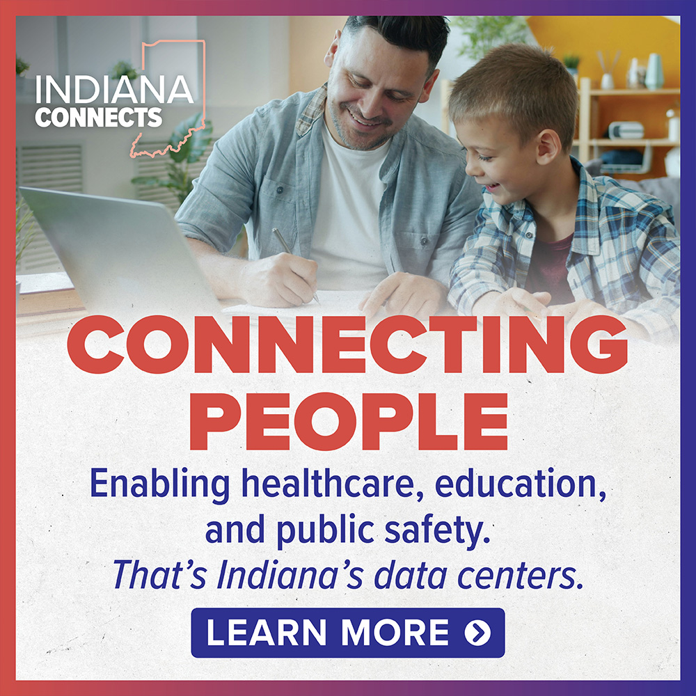 Indiana Connects Facebook ad: Good jobs. Strong communities.