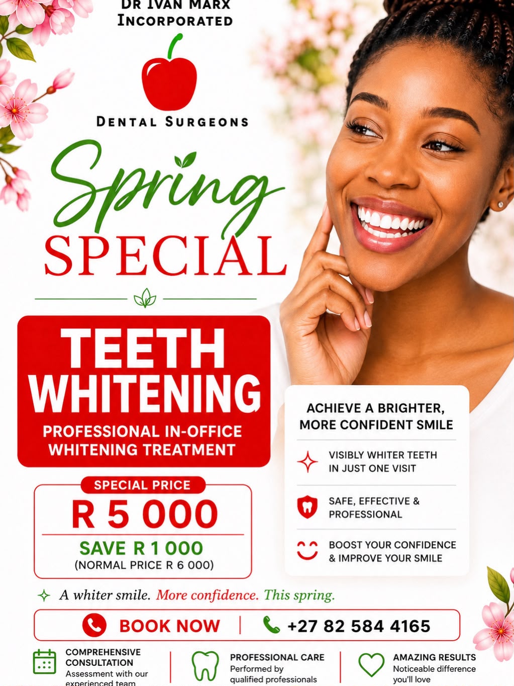 Dr Ivan Marx inc - Dental Surgeons Facebook ad: Spring Teeth Whitening for R5 000