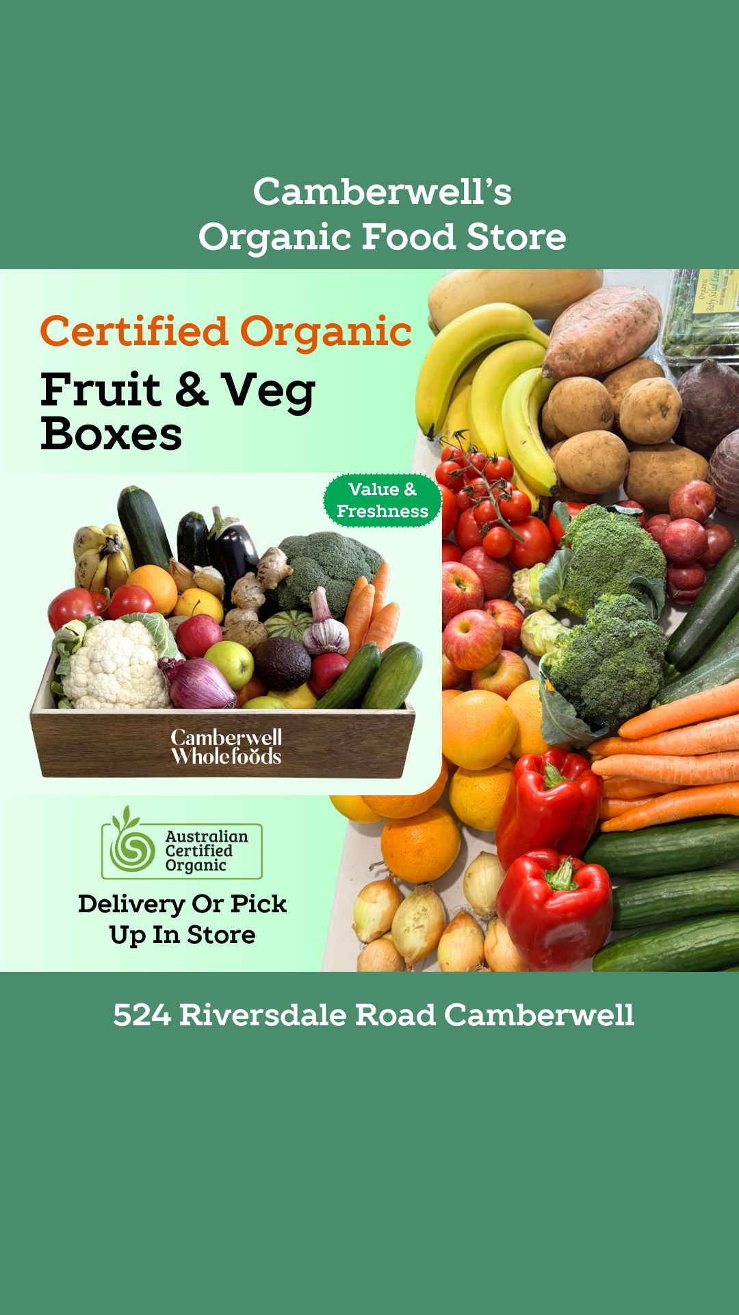 Camberwell Wholefoods Facebook ad