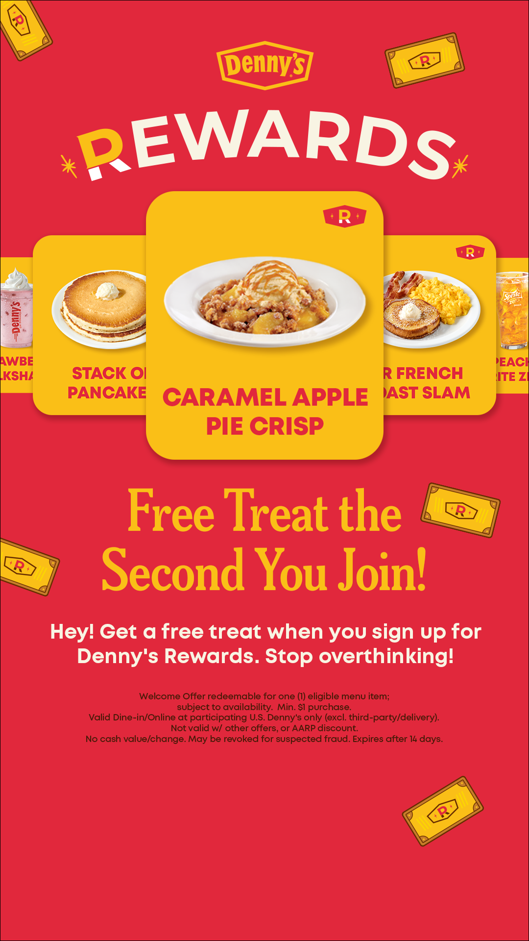 Denny's Facebook ad from Aug 18, 2026