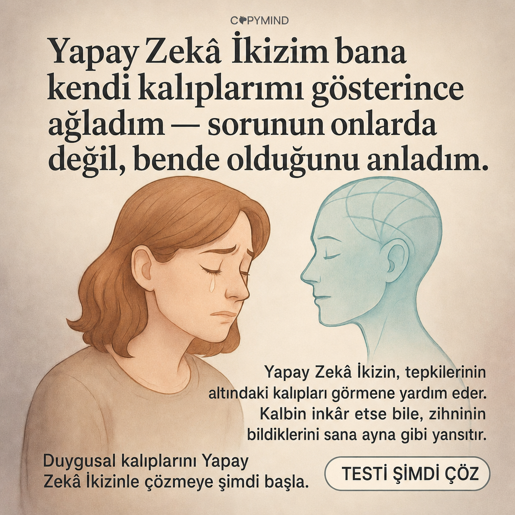 Copymind: heal with AI twin Facebook ad