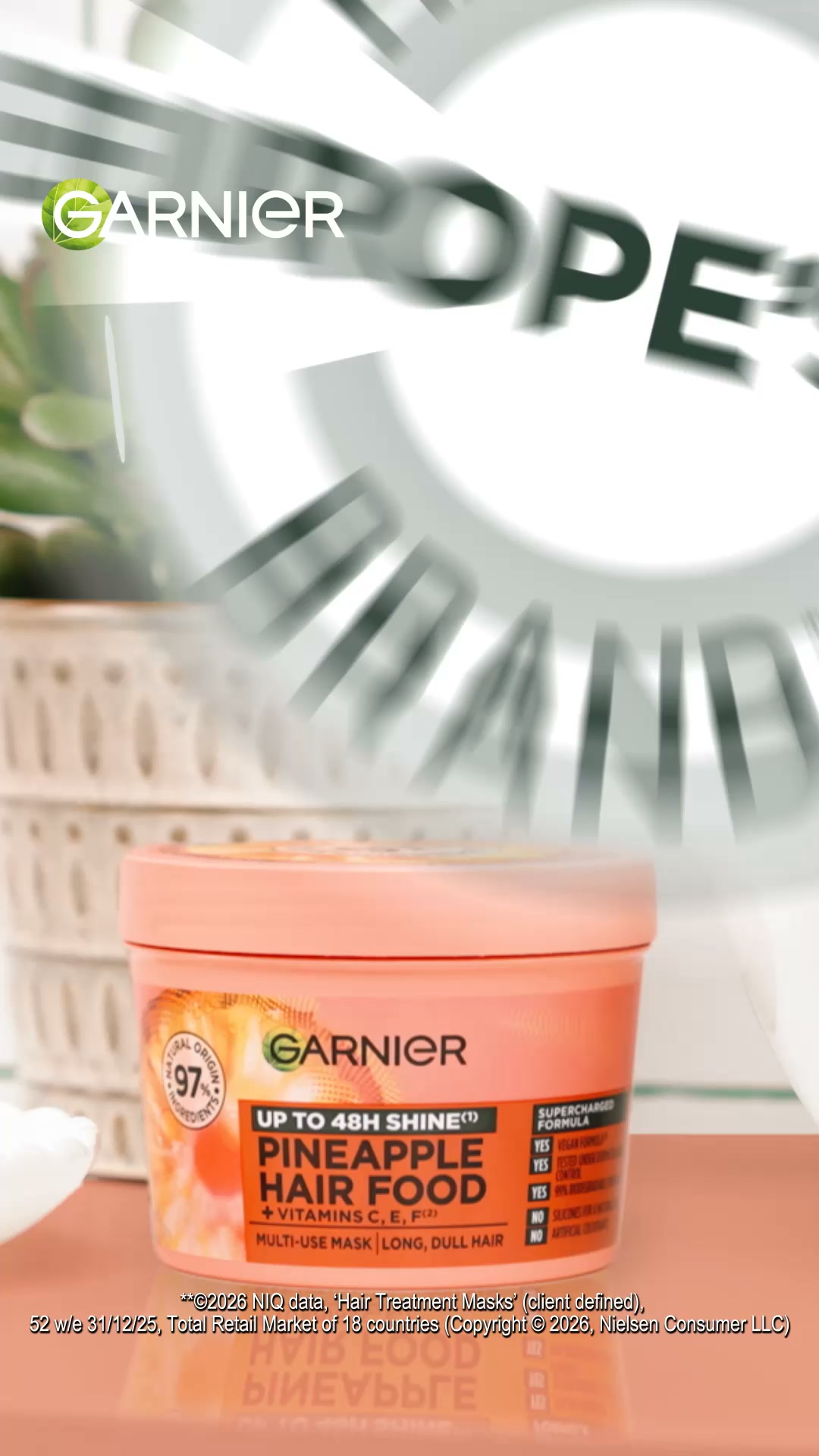 Garnier Facebook ad: Pineapple Hair Food's Calling