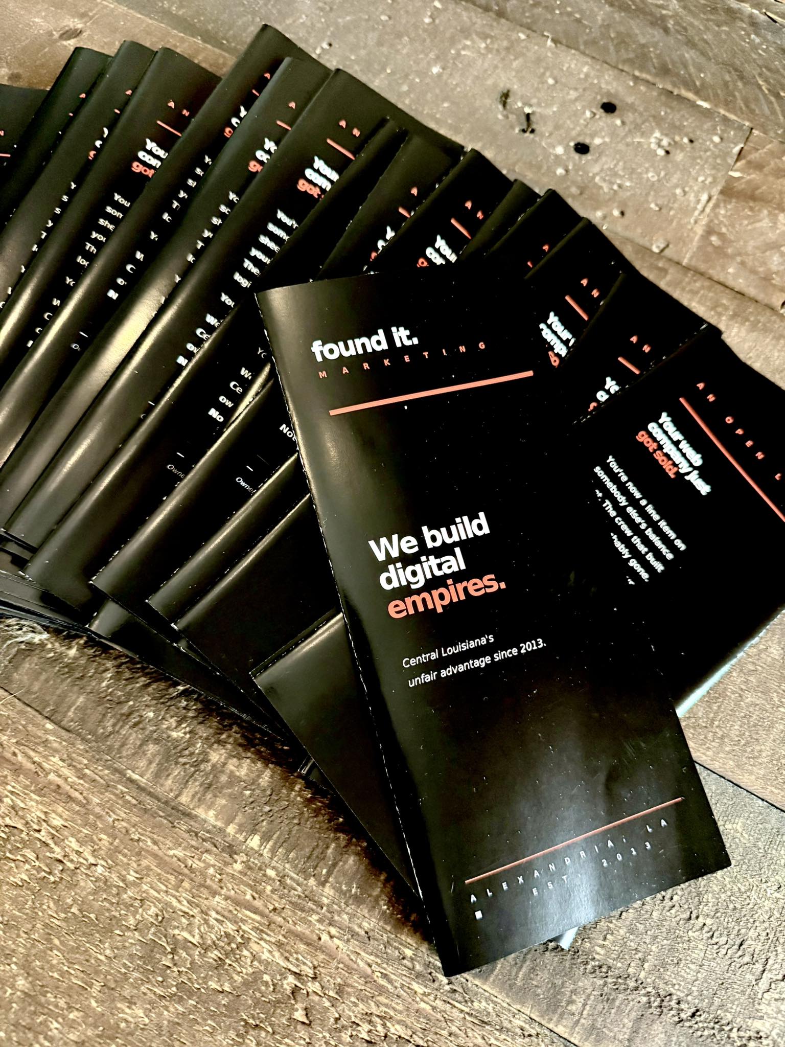 Found it Marketing Facebook ad: Fresh new brochures just printed!
