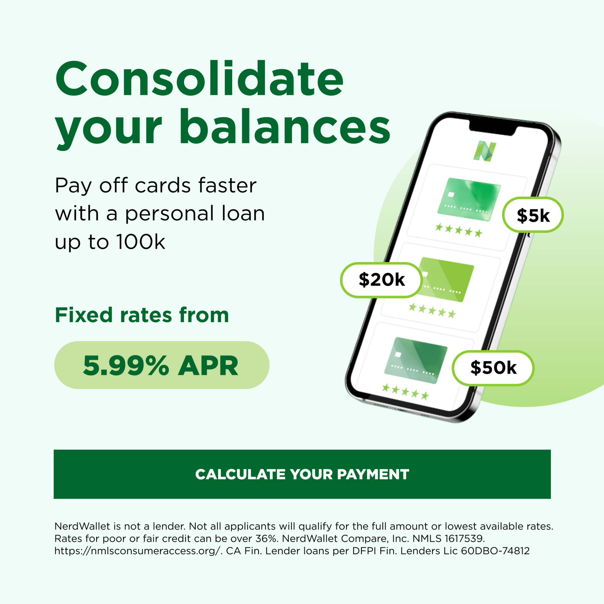 NerdWallet Facebook ad
