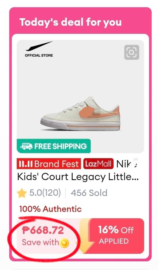 Online Shopping Deals Facebook ad