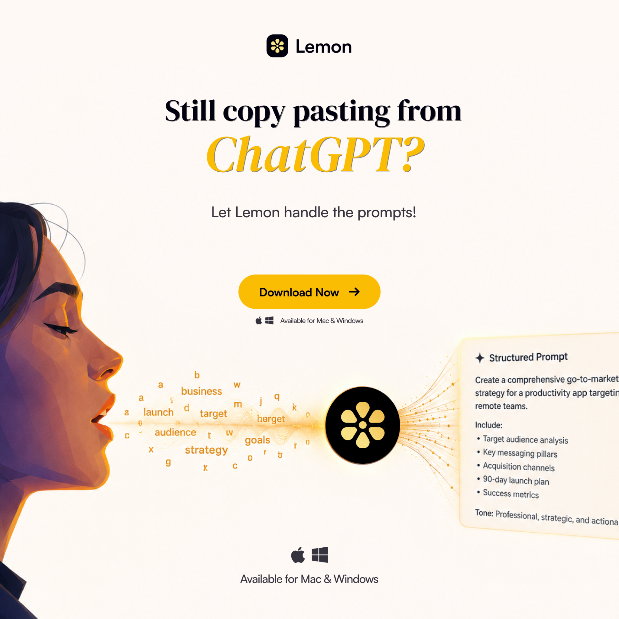 Hey Lemon.AI Facebook ad