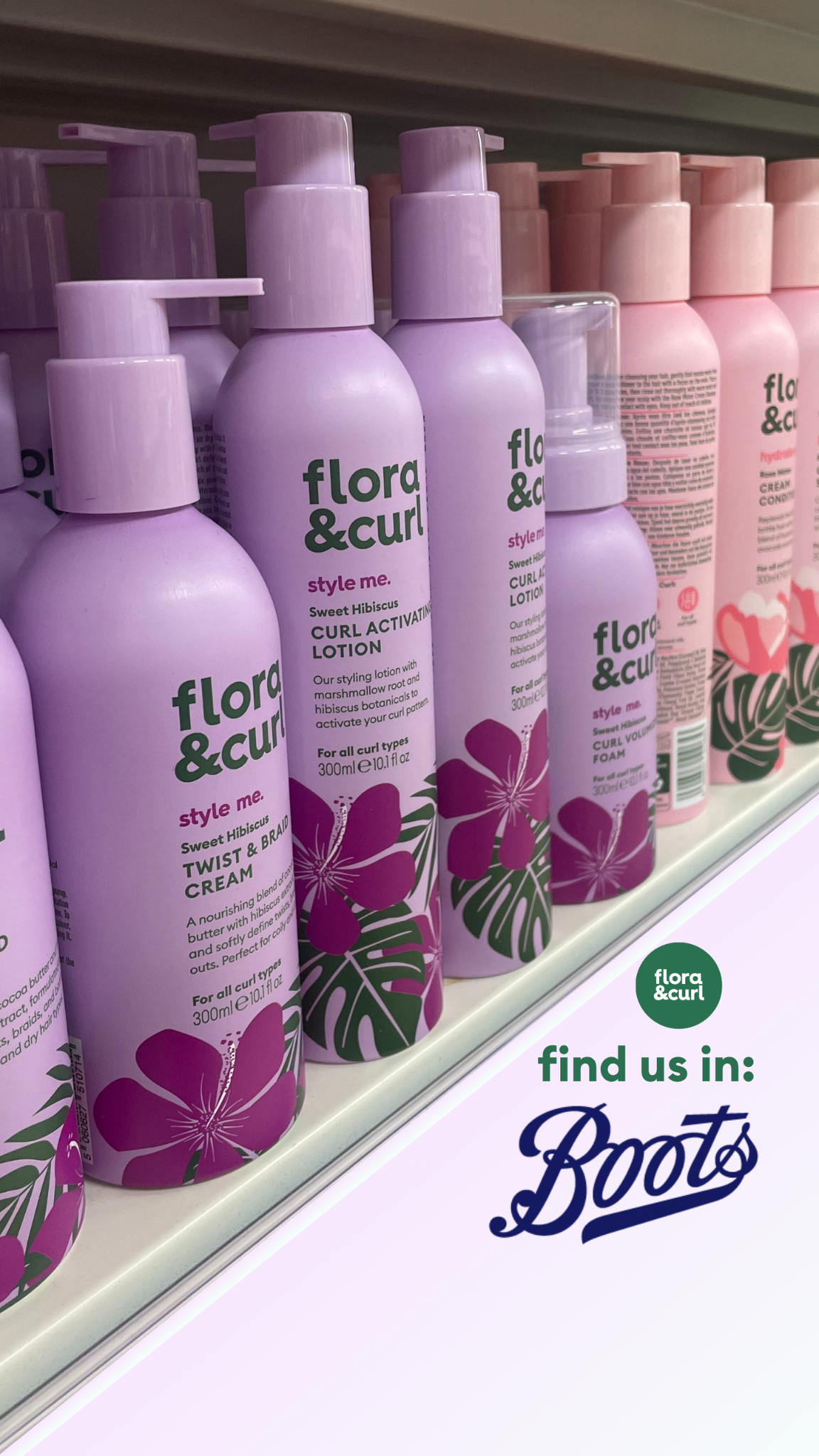 Flora & Curl Haircare Facebook ad