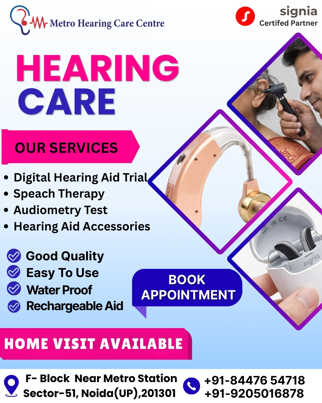 Metro Hearing Care Centre Facebook ad: LIMITED TIME OFFER, FREE Hearing Aid Trial