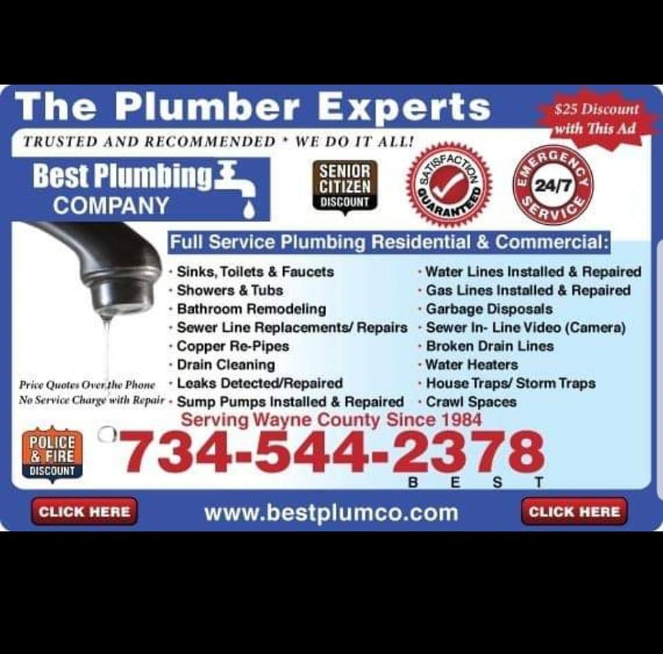 Best Plumbing Co. Facebook ad