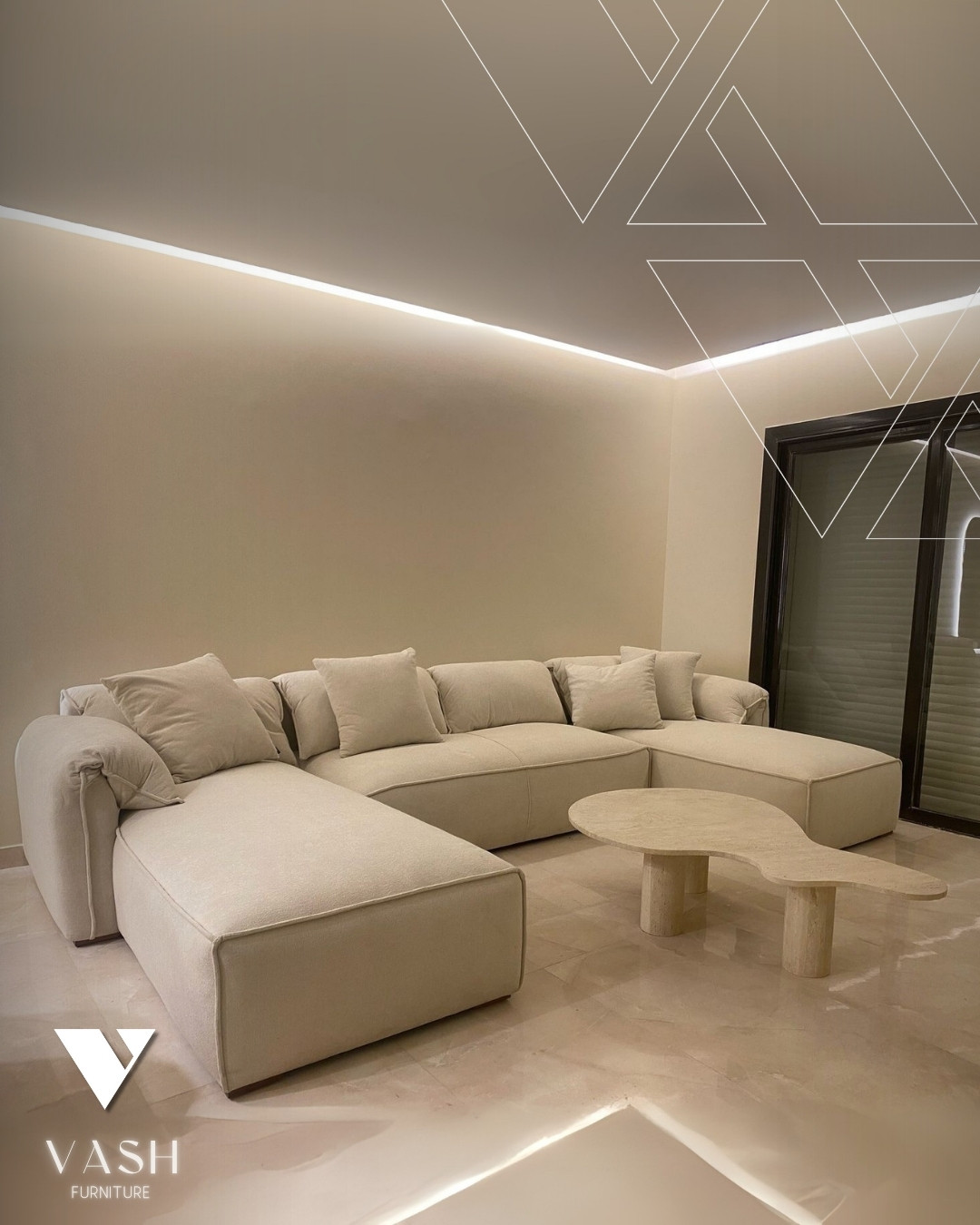 VASH Furniture Facebook ad: Imagine a living room that welcomes you home…
