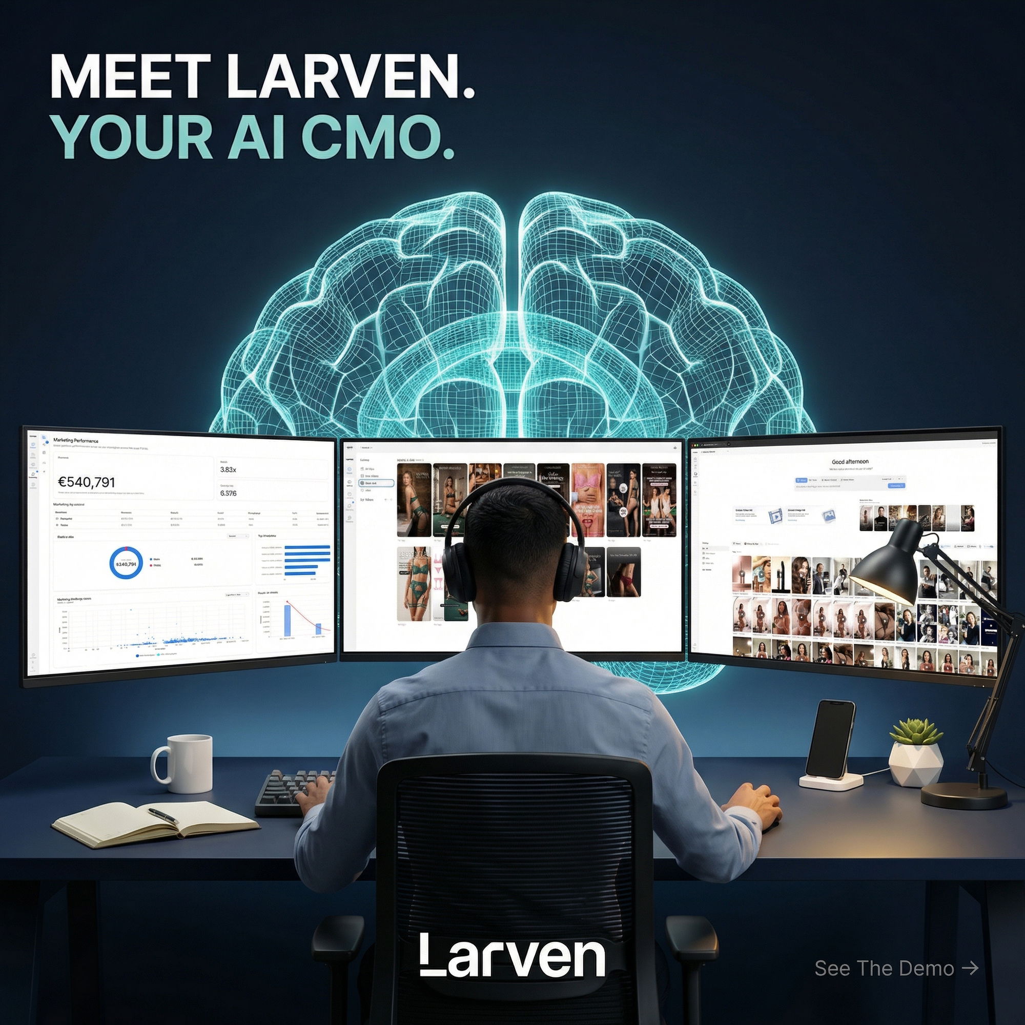 Larven AI Facebook ad