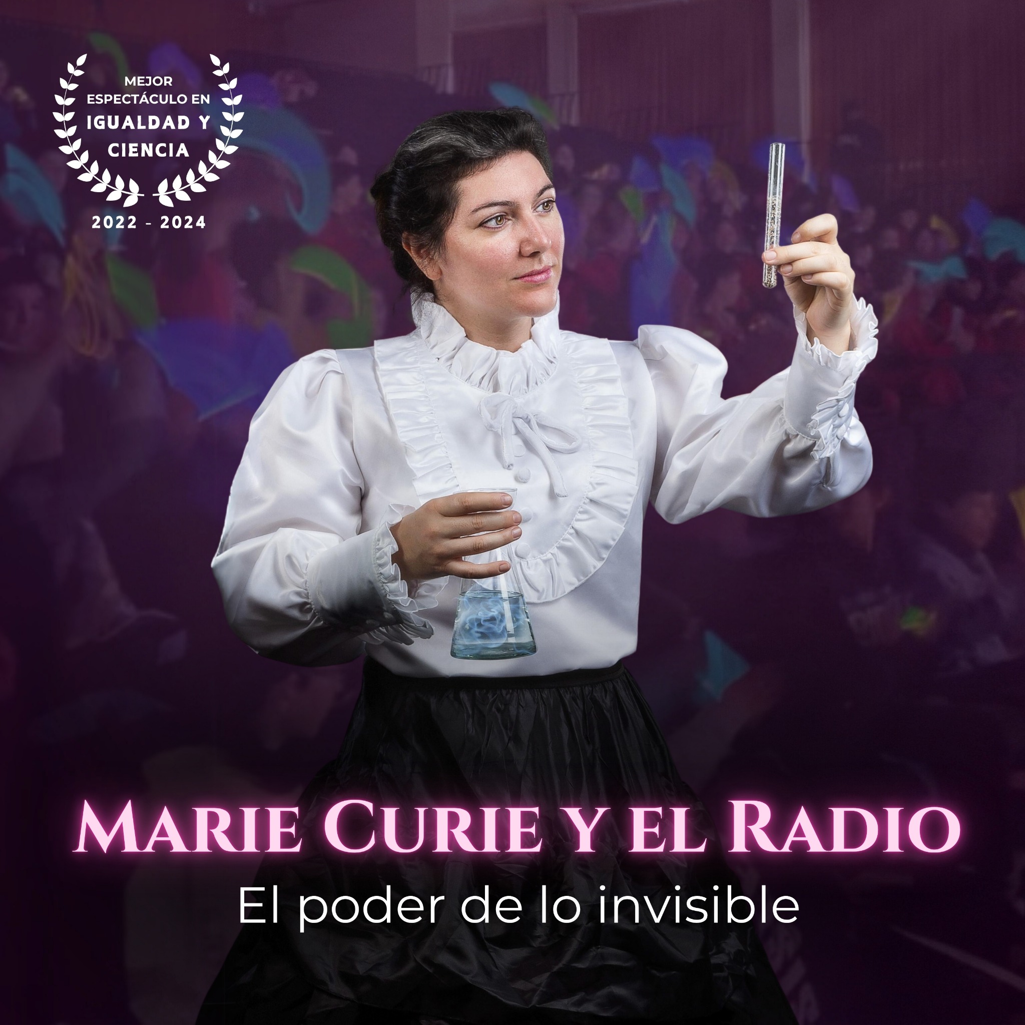 Aida Ivars Facebook ad: Marie Curie y el Radio en tu teatro: Ciencia que inspira a…