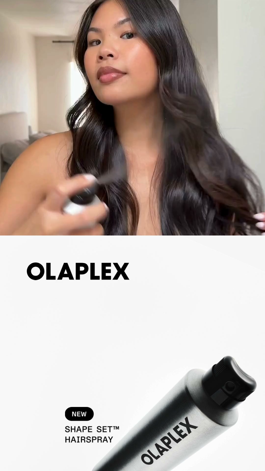 Olaplex Facebook ad: New! The Damage-Defying Hairspray