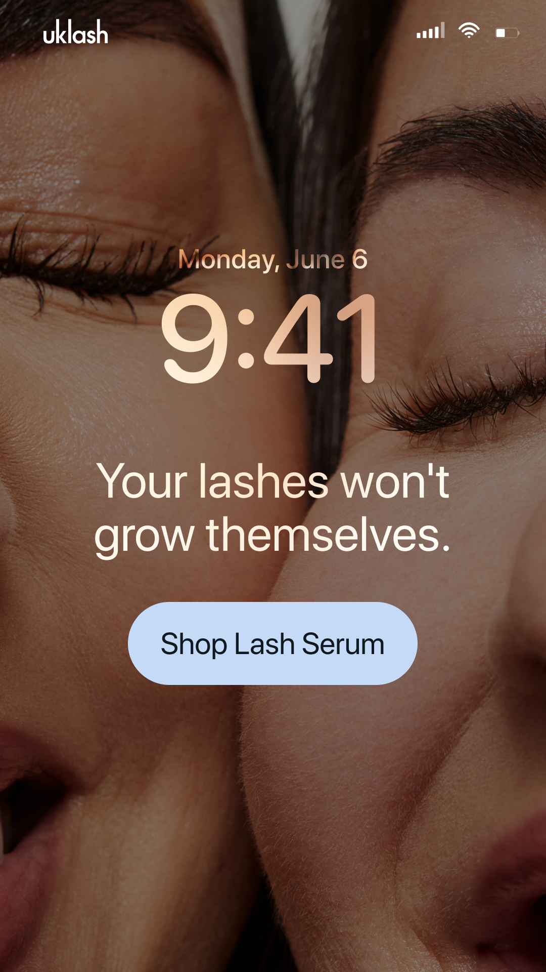 Uklash Facebook ad