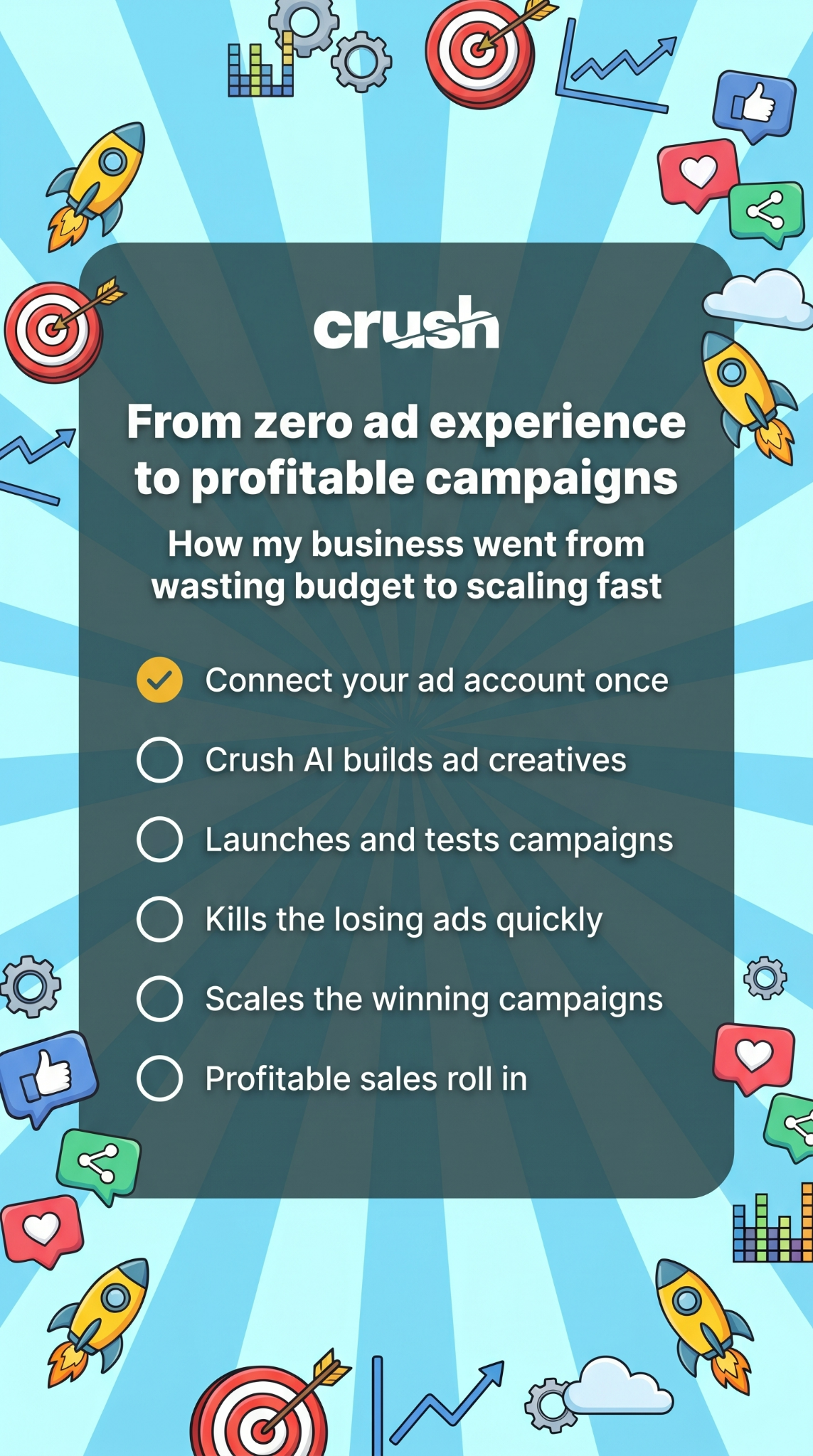 trycrush.ai Facebook ad