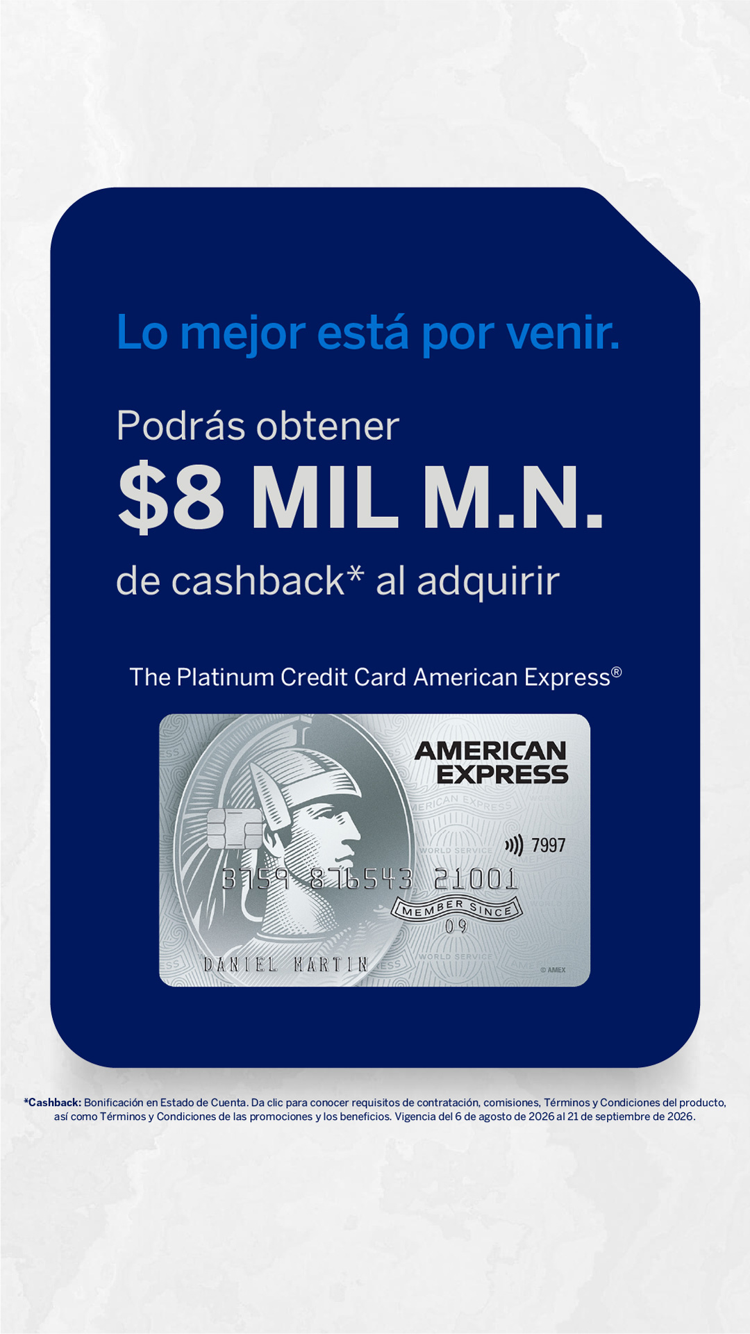 American Express Facebook ad from Aug 6, 2026